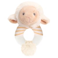 SE6729: 14cm Keeleco Lullaby Lamb Ring Rattle (100% Recycled)